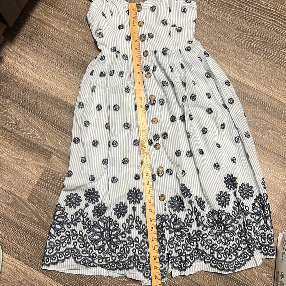 Anthropologie Blue and White Striped Dress - Picture 13 of 13